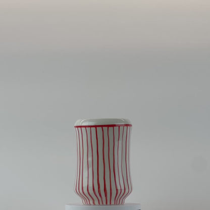 Vaso "Rayas rojas"